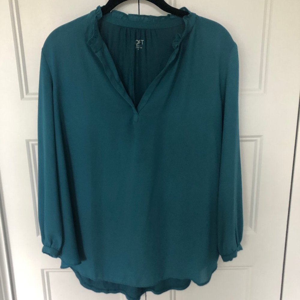 Loft Split Neck Top - Size Small - image 1